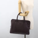 BURBERRY Hand Bag Leather Purple Silver Auth ka2917-22