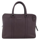 BURBERRY Hand Bag Leather Purple Silver Auth ka2917-13