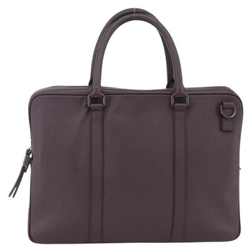 BURBERRY Hand Bag Leather Purple Silver Auth ka2917 - 0