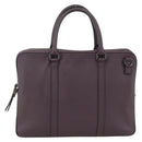 BURBERRY Hand Bag Leather Purple Silver Auth ka2917-2