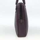 BURBERRY Hand Bag Leather Purple Silver Auth ka2917-3