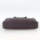 BURBERRY Hand Bag Leather Purple Silver Auth ka2917-5