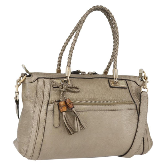 GUCCI Handtasche Leder 2way Goldfarben 282300 Auth ka2918