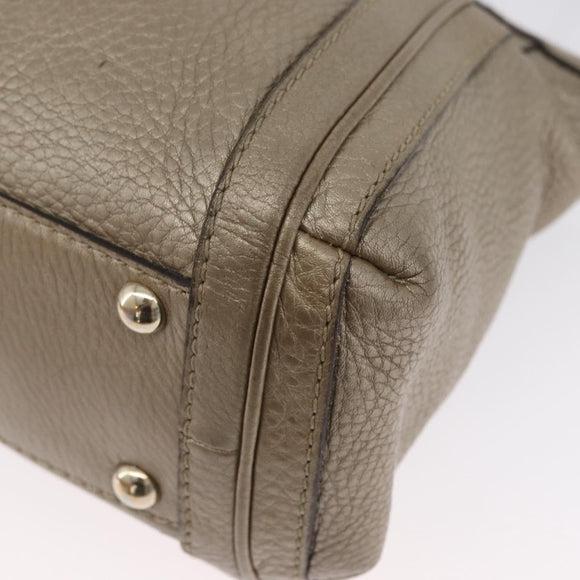 GUCCI Handtasche Leder 2way Goldfarben 282300 Auth ka2918