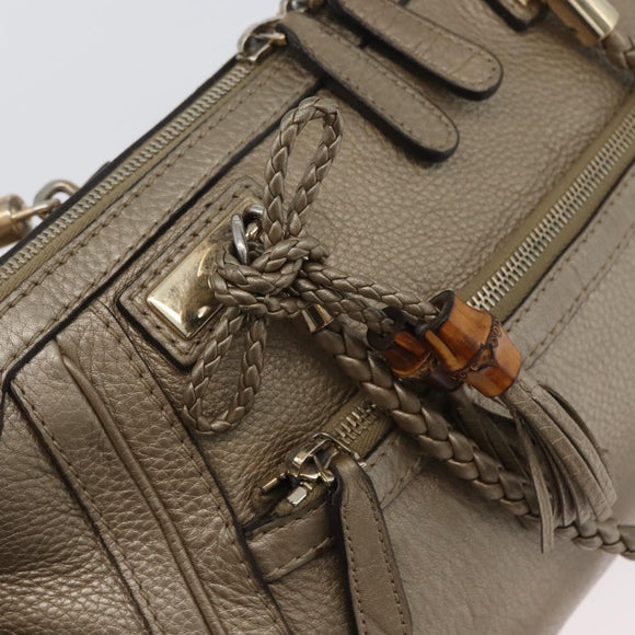 GUCCI Handtasche Leder 2way Goldfarben 282300 Auth ka2918