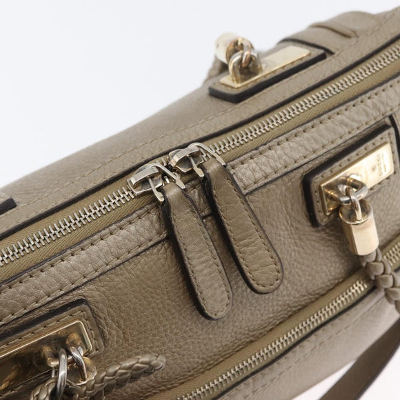 GUCCI Handtasche Leder 2way Goldfarben 282300 Auth ka2918