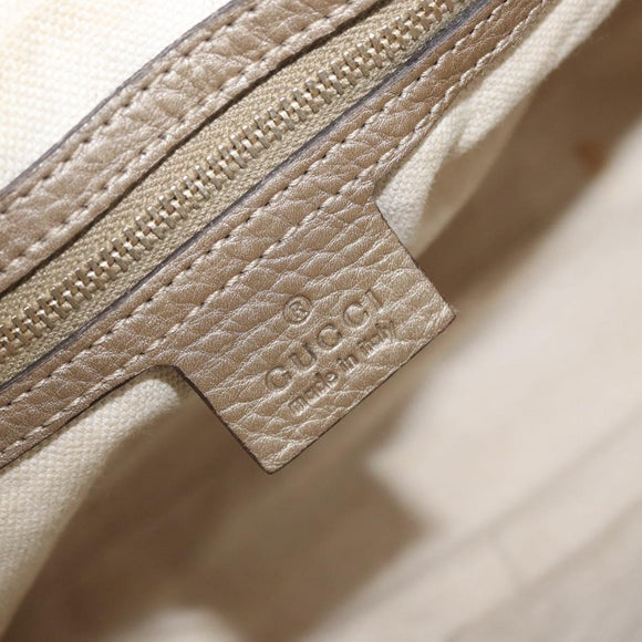 GUCCI Handtasche Leder 2way Goldfarben 282300 Auth ka2918