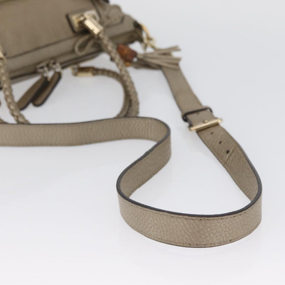 GUCCI Handtasche Leder 2way Goldfarben 282300 Auth ka2918