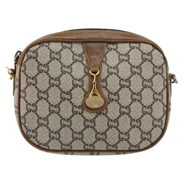 GUCCI GG Plus Supreme Shoulder Bag PVC Beige Gold Auth ka292 - 0