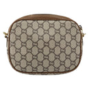 GUCCI GG Plus Supreme Shoulder Bag PVC Beige Gold Auth ka292-3