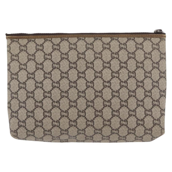 GUCCI GG Plus Supreme Clutch PVC Beige Original ka2920