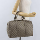 GUCCI GG Supreme Hand Bag PVC Beige Gold 193608 Auth ka2923-23