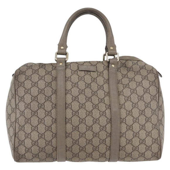 GUCCI GG Supreme Hand Bag PVC Beige Gold 193608 Auth ka2923