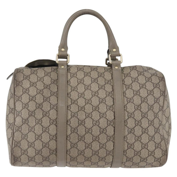 GUCCI GG Supreme Hand Bag PVC Beige Gold 193608 Auth ka2923