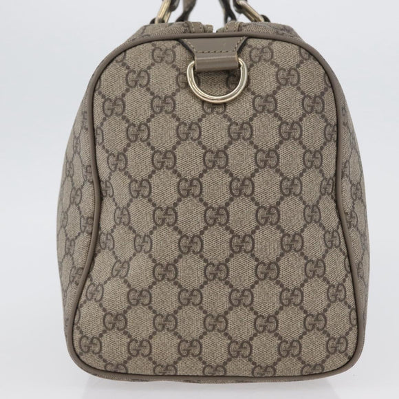 GUCCI GG Supreme Hand Bag PVC Beige Gold 193608 Auth ka2923