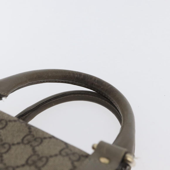 GUCCI GG Supreme Hand Bag PVC Beige Gold 193608 Auth ka2923