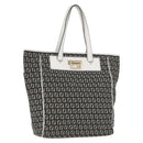 FENDI Zucchino Canvas Tote Bag Black Gray Auth ka2926-1