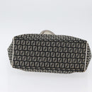 FENDI Zucchino Canvas Tote Bag Black Gray Auth ka2926-6