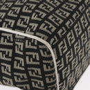 FENDI Zucchino Canvas Tote Bag Black Gray Auth ka2926-14