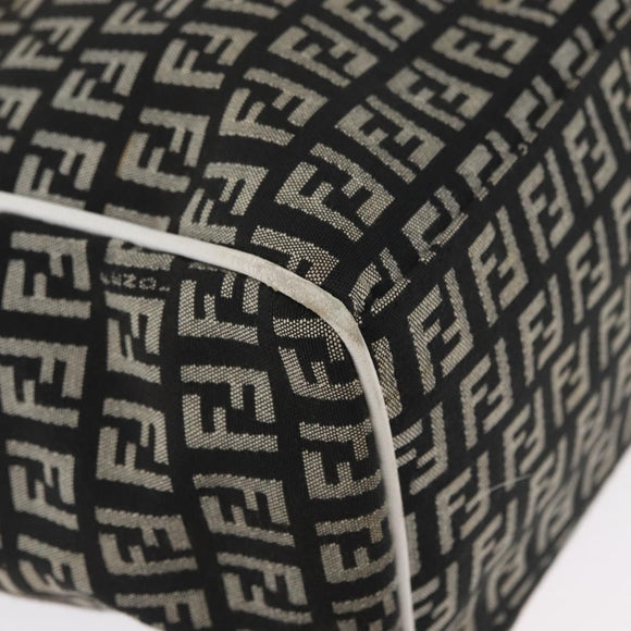 FENDI Zucchino Canvas Tote Bag Black Gray Auth ka2926