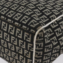 FENDI Zucchino Canvas Tote Bag Black Gray Auth ka2926-15