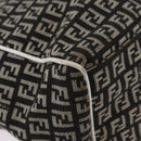 FENDI Zucchino Canvas Tote Bag Black Gray Auth ka2926-16