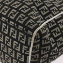 FENDI Zucchino Canvas Tote Bag Black Gray Auth ka2926-10