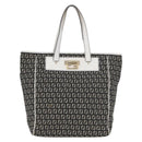 FENDI Zucchino Canvas Tote Bag Black Gray Auth ka2926-13
