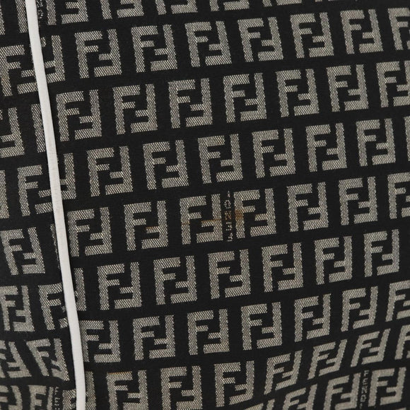 FENDI Zucchino Canvas Tote Bag Black Gray Auth ka2926