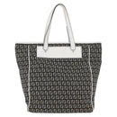 FENDI Zucchino Canvas Tote Bag Black Gray Auth ka2926-3