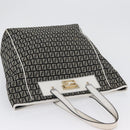 FENDI Zucchino Canvas Tote Bag Black Gray Auth ka2926-7