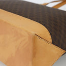 CELINE Macadam Canvas Tote Bag PVC Leather Brown Gold Auth ka2928-10