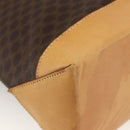 CELINE Macadam Canvas Tote Bag PVC Leather Brown Gold Auth ka2928-13