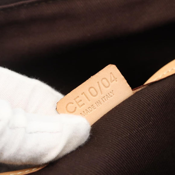 CELINE Macadam Canvas Tote Bag PVC Leather Brown Gold Auth ka2928