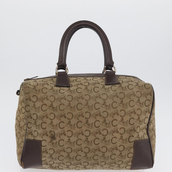 GUCCI Celine GG Supreme C Sulky Hand Bag PVC Canvas 2 Set Beige Auth ka2929