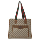 GUCCI Celine GG Supreme C Sulky Hand Bag PVC Canvas 2 Set Beige Auth ka2929-2