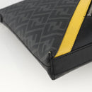 FENDI Zucca Canvas Shoulder Bag PVC Black Silver Auth ka2933-15