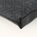 FENDI Zucca Canvas Shoulder Bag PVC Black Silver Auth ka2933-9