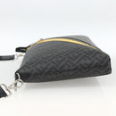 FENDI Zucca Canvas Shoulder Bag PVC Black Silver Auth ka2933-3