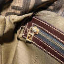 FENDI Zucca Canvas Hand Bag Brown Black Auth ka2934-22