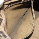 FENDI Zucca Canvas Hand Bag Brown Black Auth ka2934-23