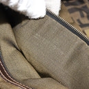 FENDI Zucca Canvas Hand Bag Brown Black Auth ka2934-24