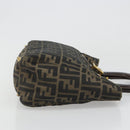FENDI Zucca Canvas Hand Bag Brown Black Auth ka2934-4