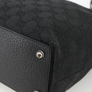 GUCCI GG Canvas Tote Bag Zwart Zilver 120840 Auth ka2935-10