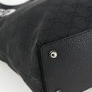 GUCCI GG Canvas Tote Bag Zwart Zilver 120840 Auth ka2935-11