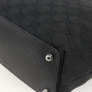 GUCCI GG Canvas Tote Bag Zwart Zilver 120840 Auth ka2935-12