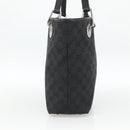 GUCCI GG Canvas Tote Bag Zwart Zilver 120840 Auth ka2935-4