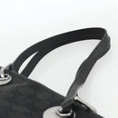 GUCCI GG Canvas Tote Bag Zwart Zilver 120840 Auth ka2935-8