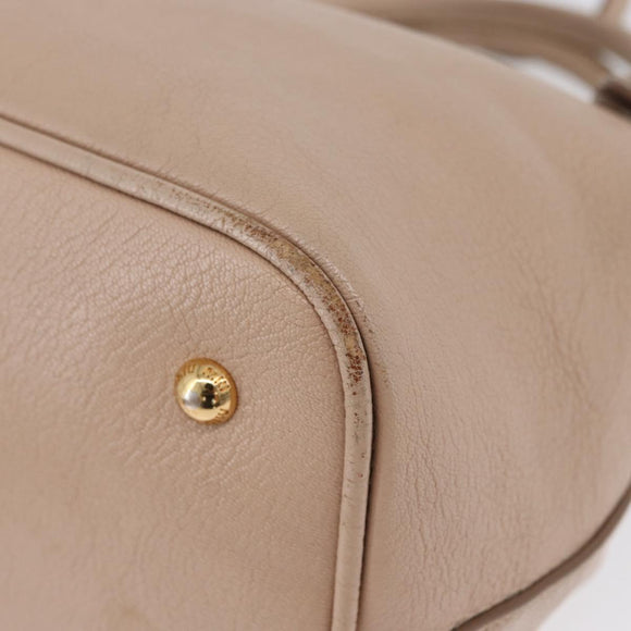 Miu Miu Hand Bag Leather 2way Pink Gold Auth ka2936