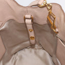 Miu Miu Hand Bag Leather 2way Pink Gold Auth ka2936-23